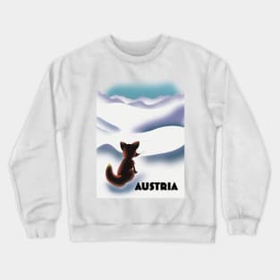 Austrian fox travel poster Crewneck Sweatshirt